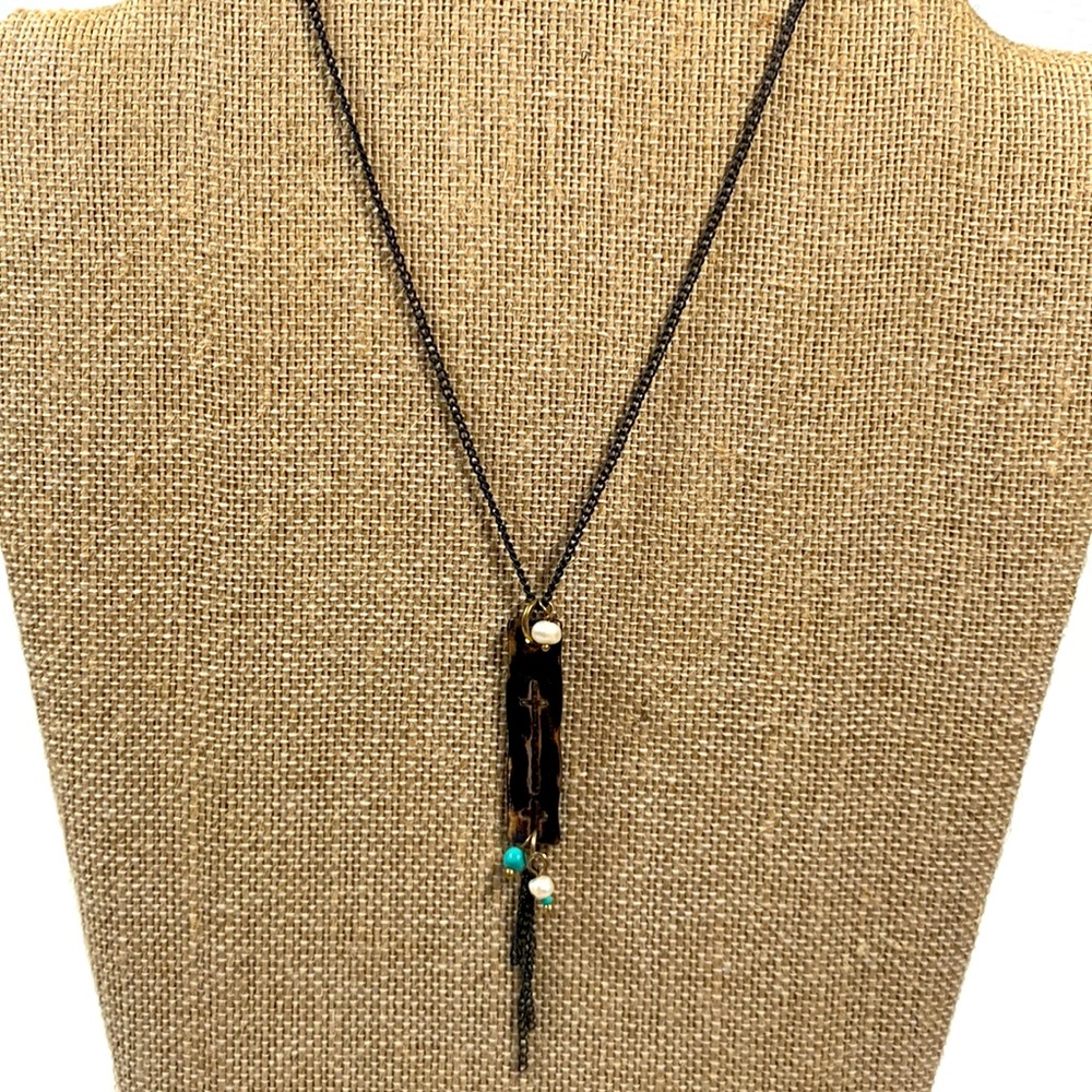 Antique Look Cross Pendant Necklace